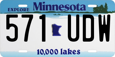 MN license plate 571UDW