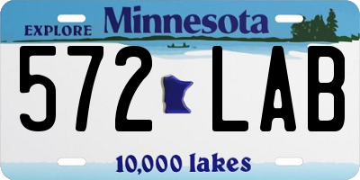 MN license plate 572LAB