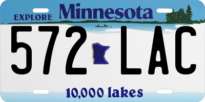 MN license plate 572LAC