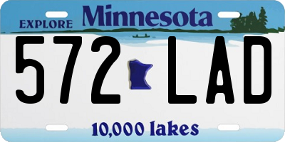 MN license plate 572LAD