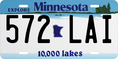 MN license plate 572LAI