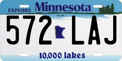 MN license plate 572LAJ