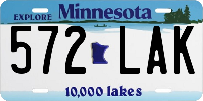 MN license plate 572LAK