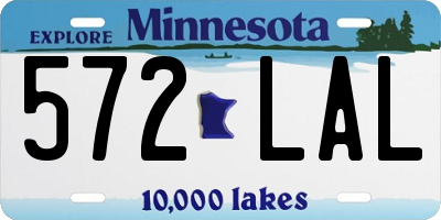 MN license plate 572LAL