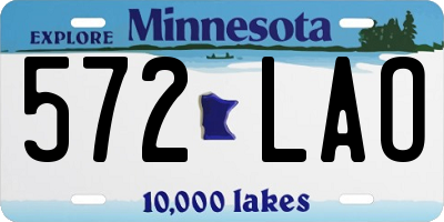 MN license plate 572LAO