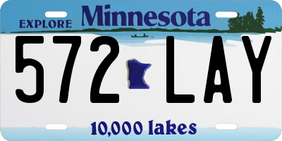 MN license plate 572LAY