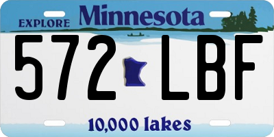 MN license plate 572LBF
