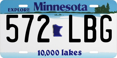 MN license plate 572LBG