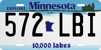 MN license plate 572LBI