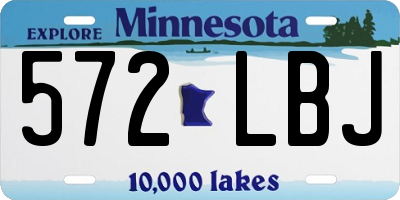 MN license plate 572LBJ