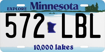 MN license plate 572LBL