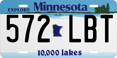 MN license plate 572LBT