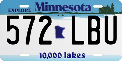 MN license plate 572LBU
