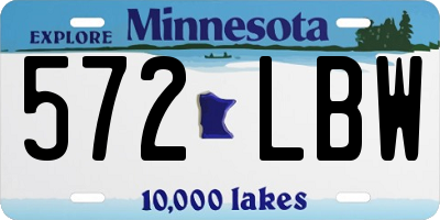 MN license plate 572LBW
