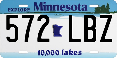 MN license plate 572LBZ