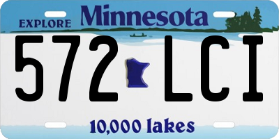 MN license plate 572LCI