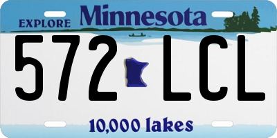 MN license plate 572LCL