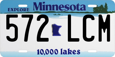 MN license plate 572LCM
