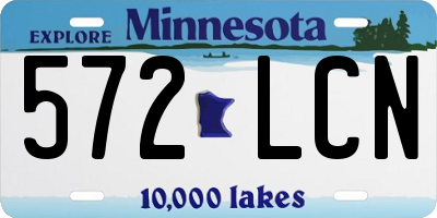 MN license plate 572LCN