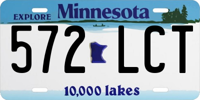 MN license plate 572LCT