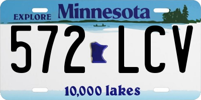 MN license plate 572LCV