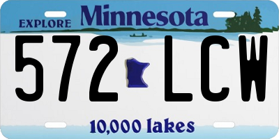 MN license plate 572LCW