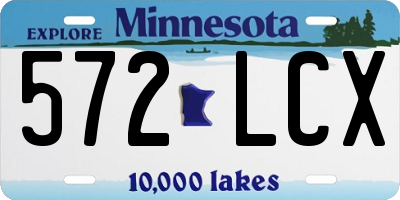 MN license plate 572LCX
