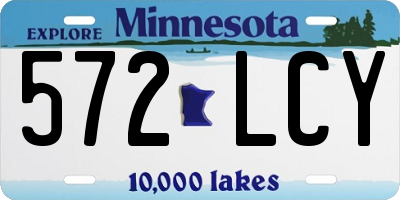 MN license plate 572LCY