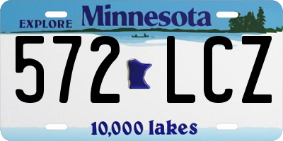 MN license plate 572LCZ