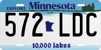 MN license plate 572LDC