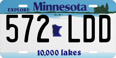 MN license plate 572LDD