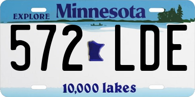 MN license plate 572LDE