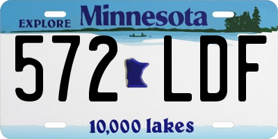 MN license plate 572LDF