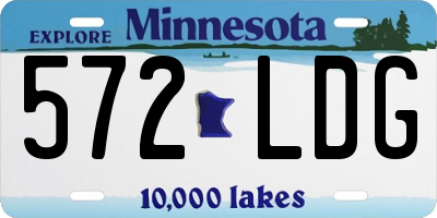 MN license plate 572LDG