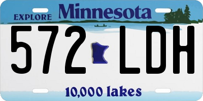 MN license plate 572LDH