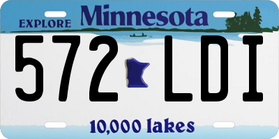MN license plate 572LDI