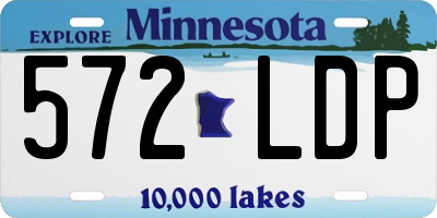 MN license plate 572LDP