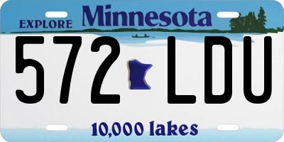 MN license plate 572LDU