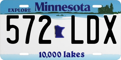 MN license plate 572LDX
