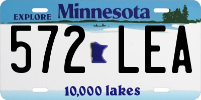 MN license plate 572LEA