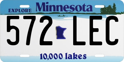 MN license plate 572LEC