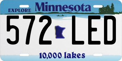 MN license plate 572LED