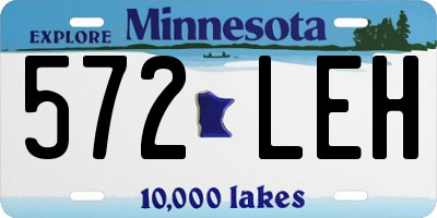MN license plate 572LEH