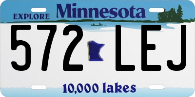 MN license plate 572LEJ