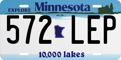 MN license plate 572LEP