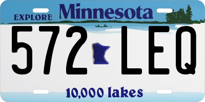 MN license plate 572LEQ