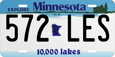 MN license plate 572LES