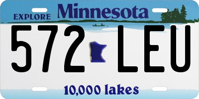 MN license plate 572LEU
