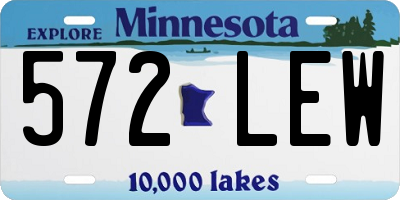 MN license plate 572LEW