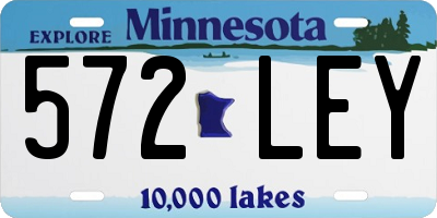 MN license plate 572LEY